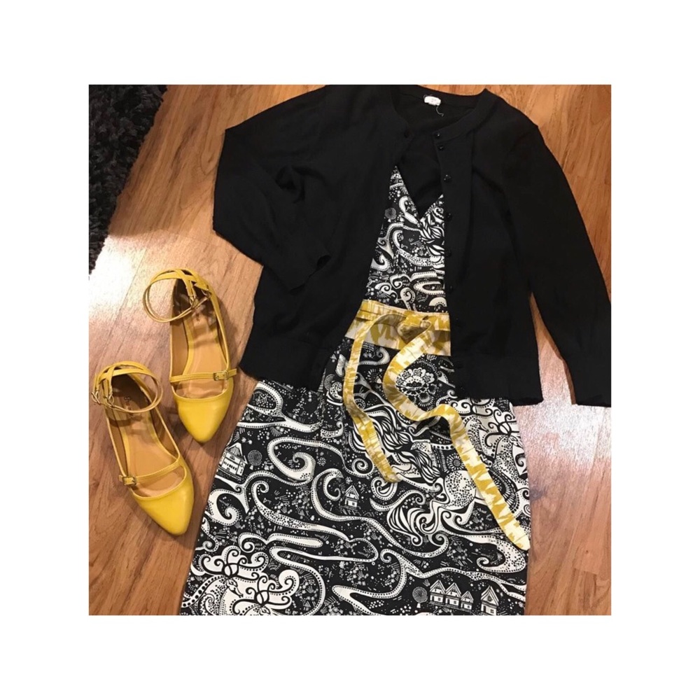 Anthropologie village scene dress